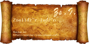 Zsellér Iván névjegykártya